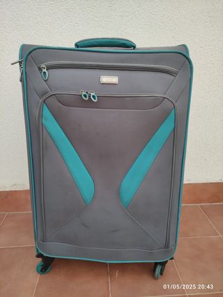 Maleta Grande Gris-Verde Agua