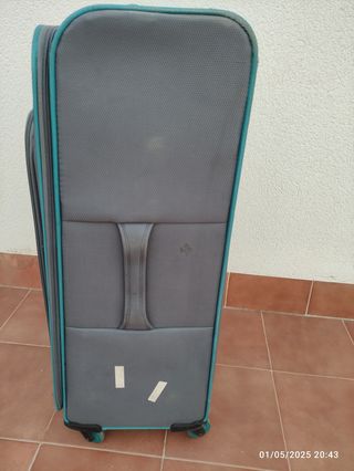Maleta Grande Gris-Verde Agua