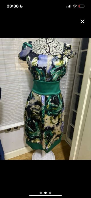 Vestido ceremonia estampado flores