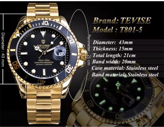 Reloj Tevise mecánico