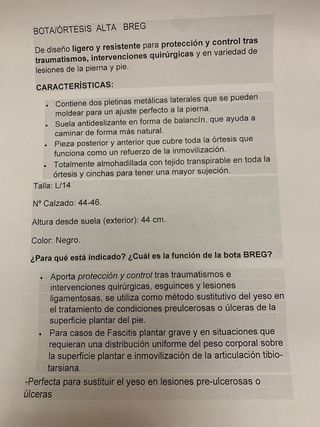 Bota Ortesis Breg - Ortopédica