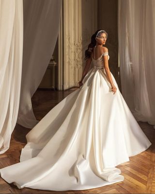 Vestido novia alta costura blanco