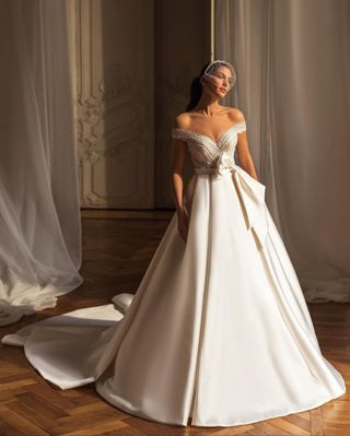 Vestido novia alta costura blanco