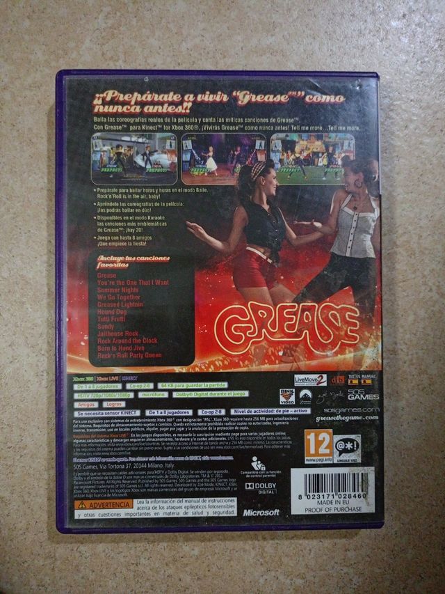 Grease Dance Kinect Xbox 360