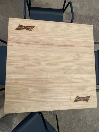 Mesa y 4 sillas terraza - Gris metal