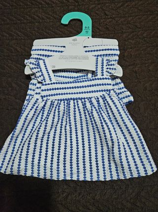 Conjunto niña Primark rayas azul blanco