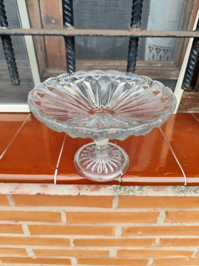 Fruttiera in vetro antico, 2 per 15€