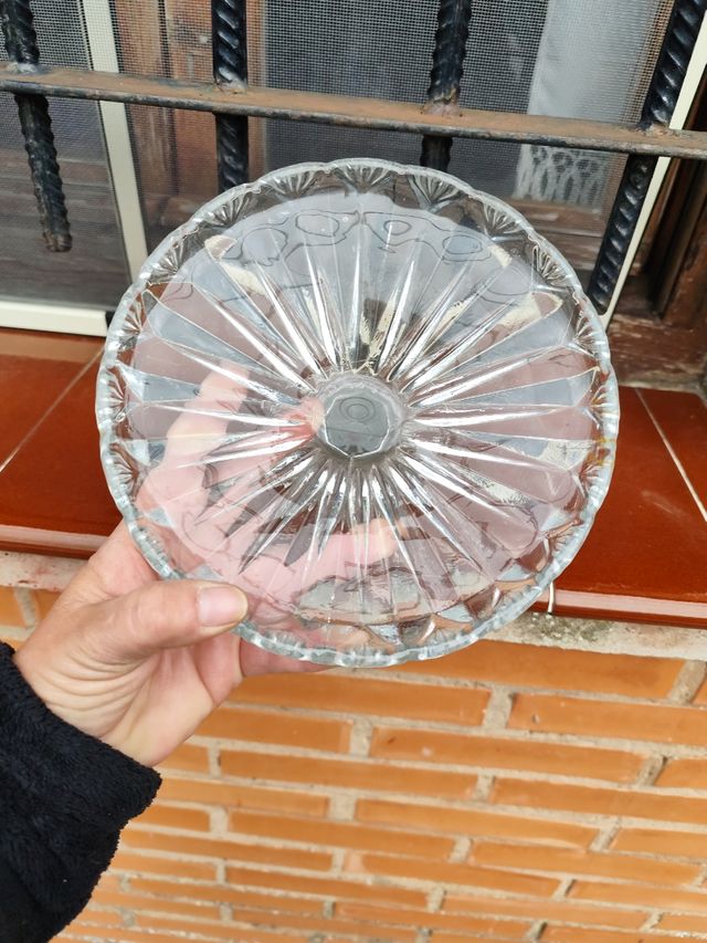 Fruttiera in vetro antico, 2 per 15€