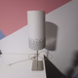 Lámpara mesa moderna - metal blanco