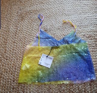 Top lentejuelas mujer