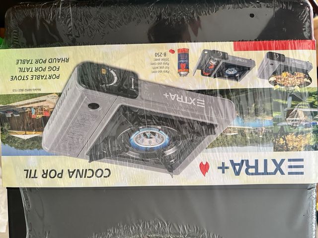 Cocina portátil a gas - Extra+4 cartuchos