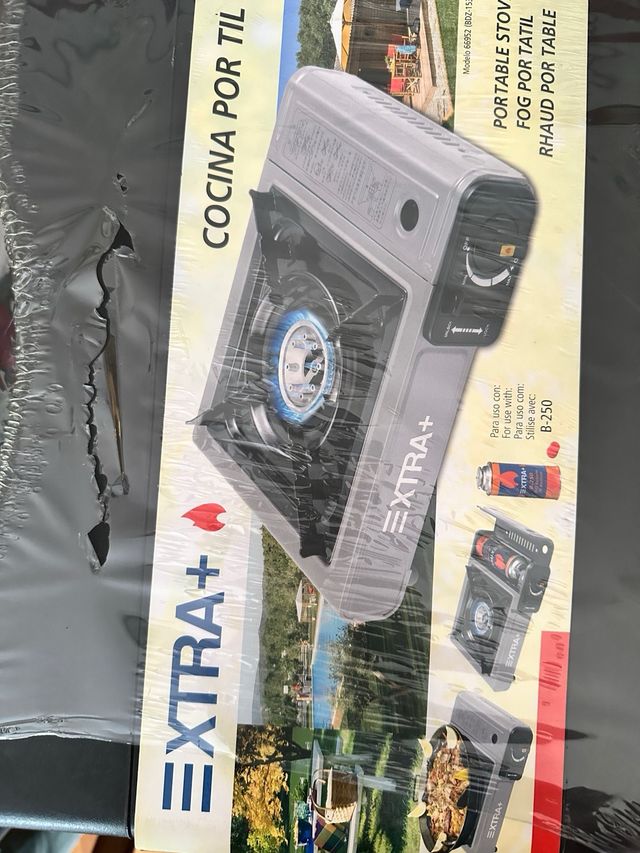 Cocina portátil a gas - Extra+4 cartuchos