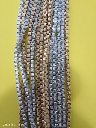 Collana vintage colori oro e argento multifilo