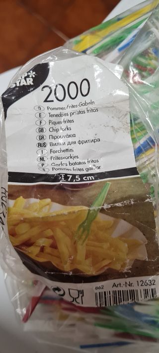 Mini tenedores plástico