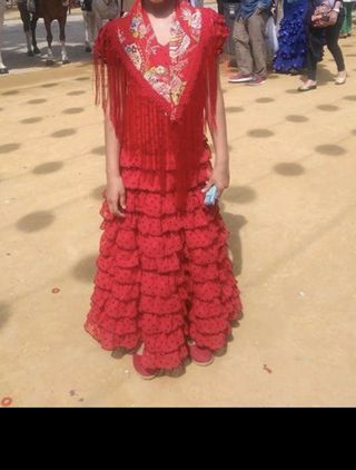 Traje de flamenca niña talla 8