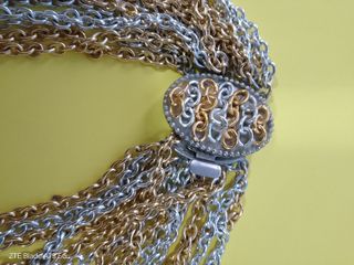 Collana vintage oro argento multifilo