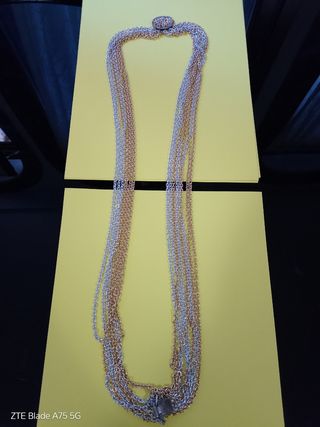 Collana vintage oro argento multifilo