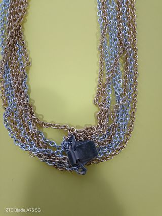 Collana vintage oro argento multifilo