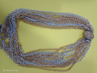 Collana vintage oro argento multifilo