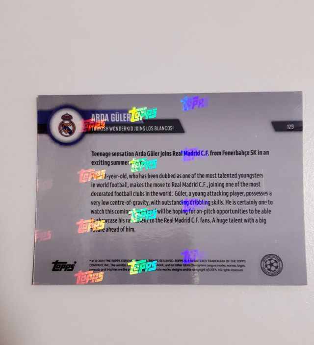 Carta Arda Güler Topps Now