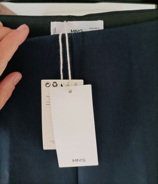 Pantalones Mango - Azul Marino