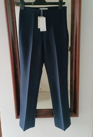 Pantalones Mango - Azul Marino