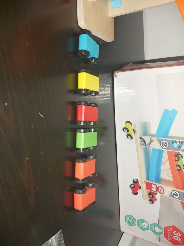 Pista Coches Madera - 6 Coches