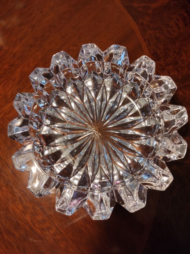 Cenicero cristal tallado vintage