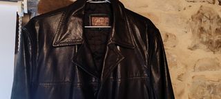Chaqueta Piel Negra Hombre
