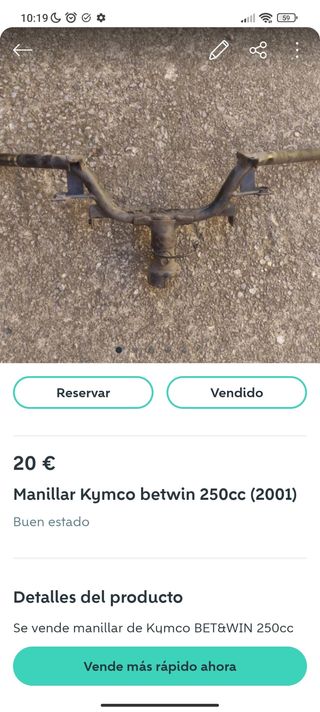 Lote piezas Kymco betwin 250cc (2001)