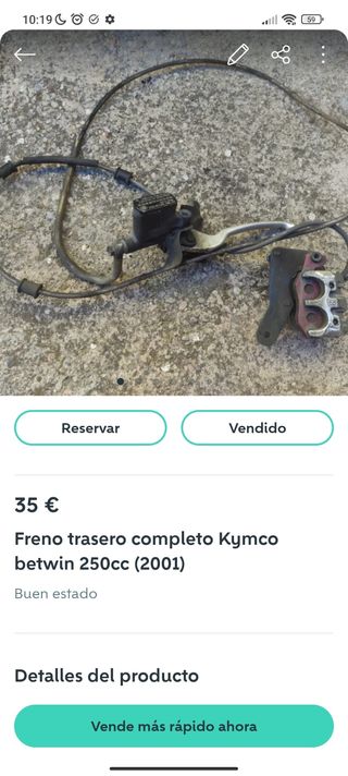 Lote piezas Kymco betwin 250cc (2001)