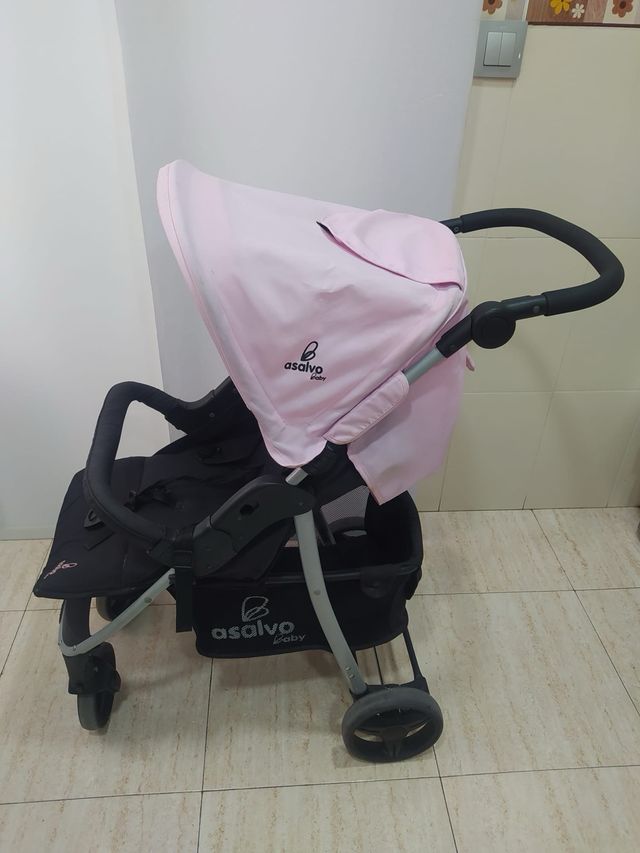 Carrito Asalvo Baby rosa/negro (2024)