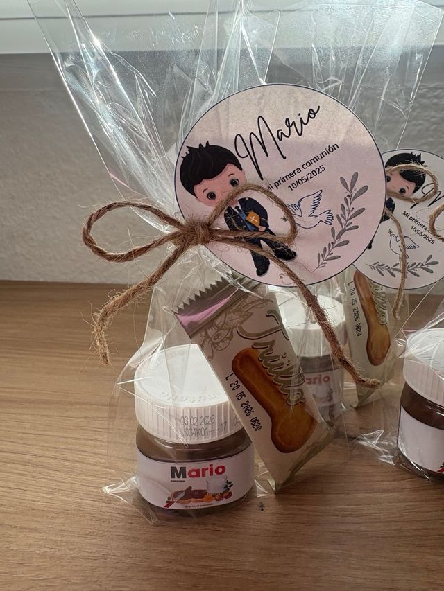 Detalles Comunión Nutella y cuchara de galleta