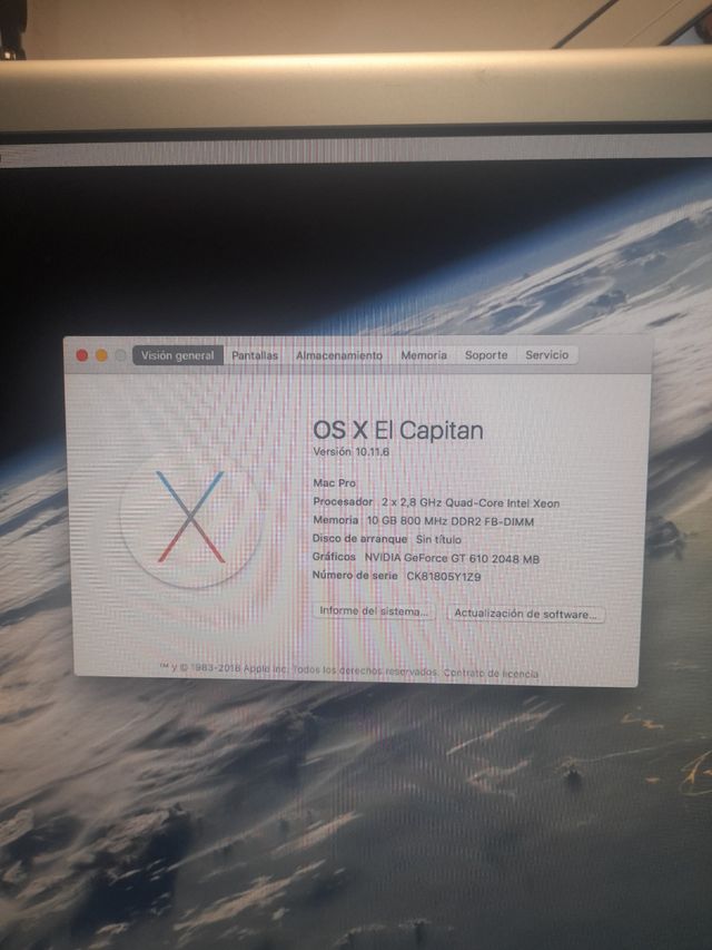 Vendo Mac pro 3.1 sistema capitan