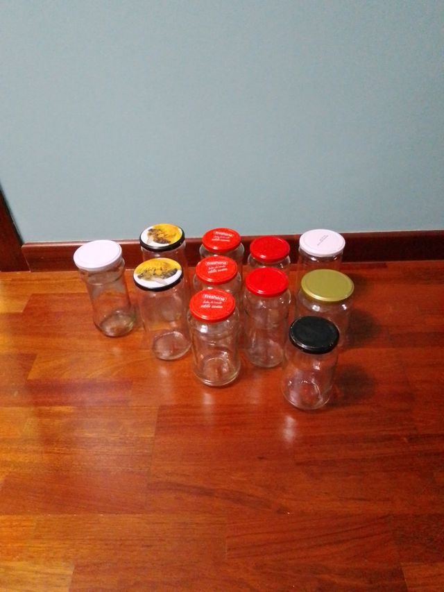 10 Tarros cristal vacíos