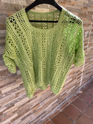 Top crochet verde - Talla única
