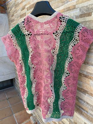 Top crochet multicolor