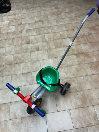 Triciclo infantil con barra - Plegable