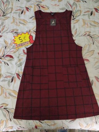 Vestido cuadriculado rojo - 5€