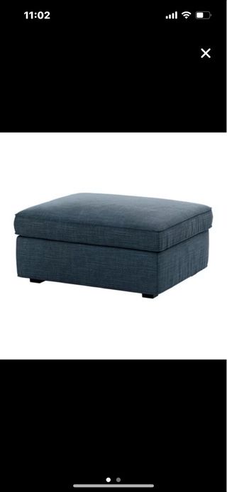 Kivik Funda para reposapiés almacenaje Hillared azul oscuro