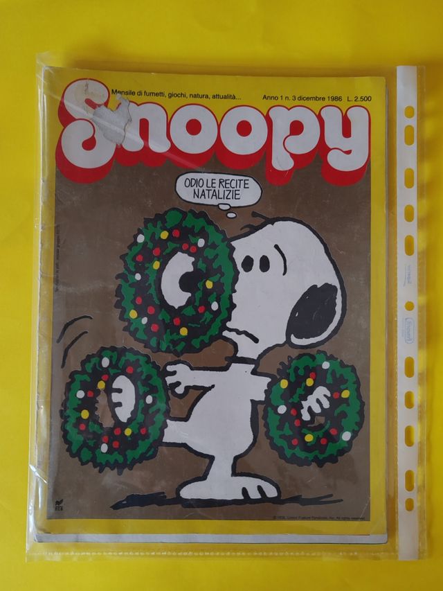 Snoopy rivista Natale 1986