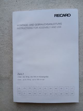 Silla infantil para coche Recaro Zero.1