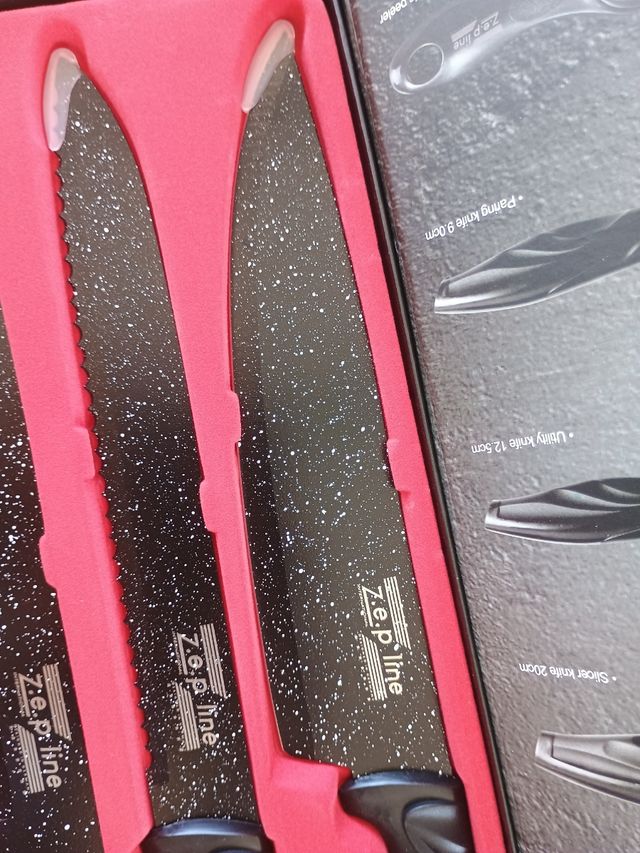 Set 5coltelli più pelapatate in marmo