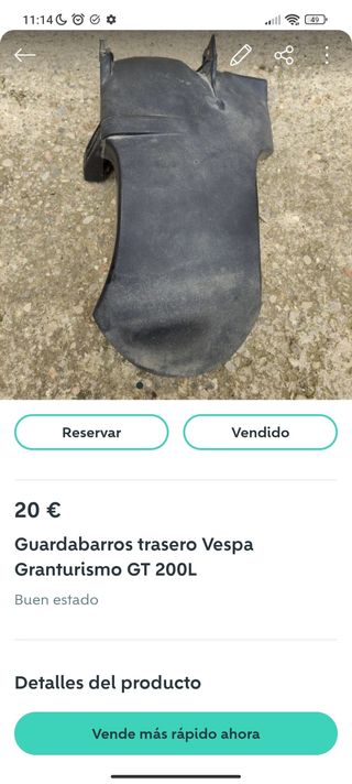 Lote piezas Vespa GTS Granturismo 200L