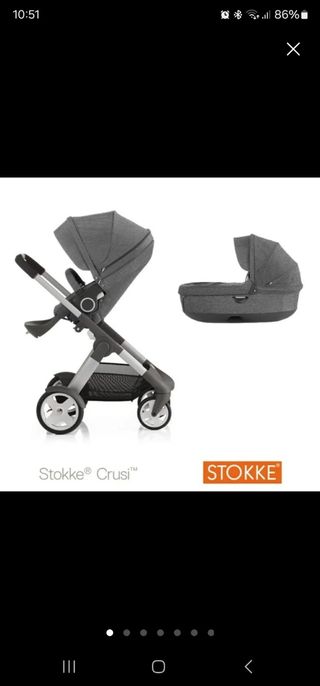 Carro Stokke bebé - Gris