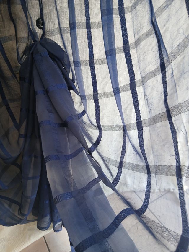 Tenda blu trasparente 95x260 cm