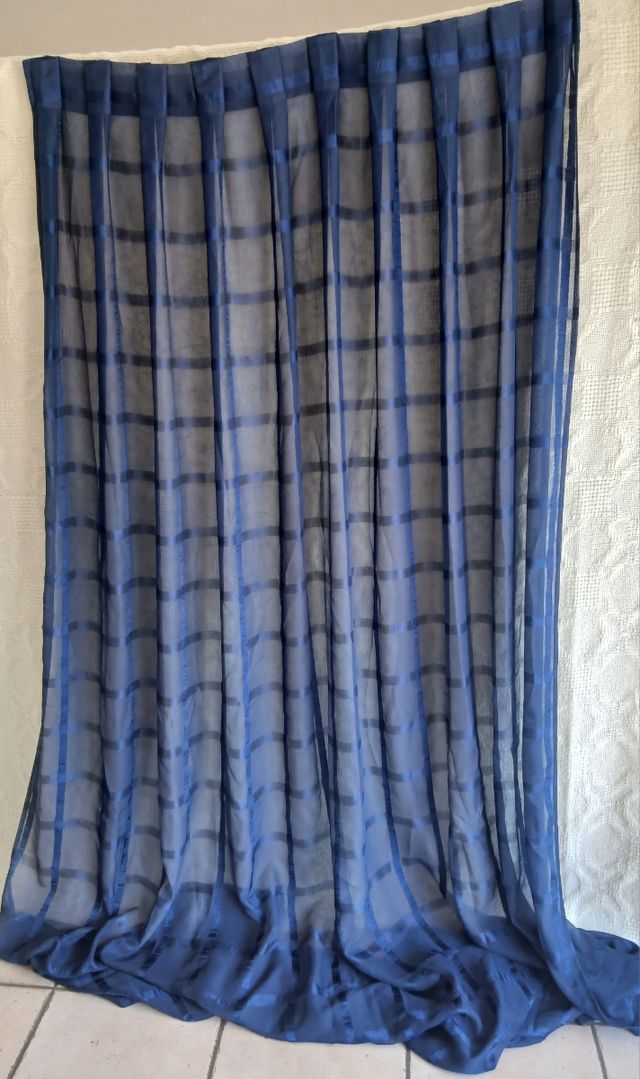 Tenda blu trasparente 95x260 cm