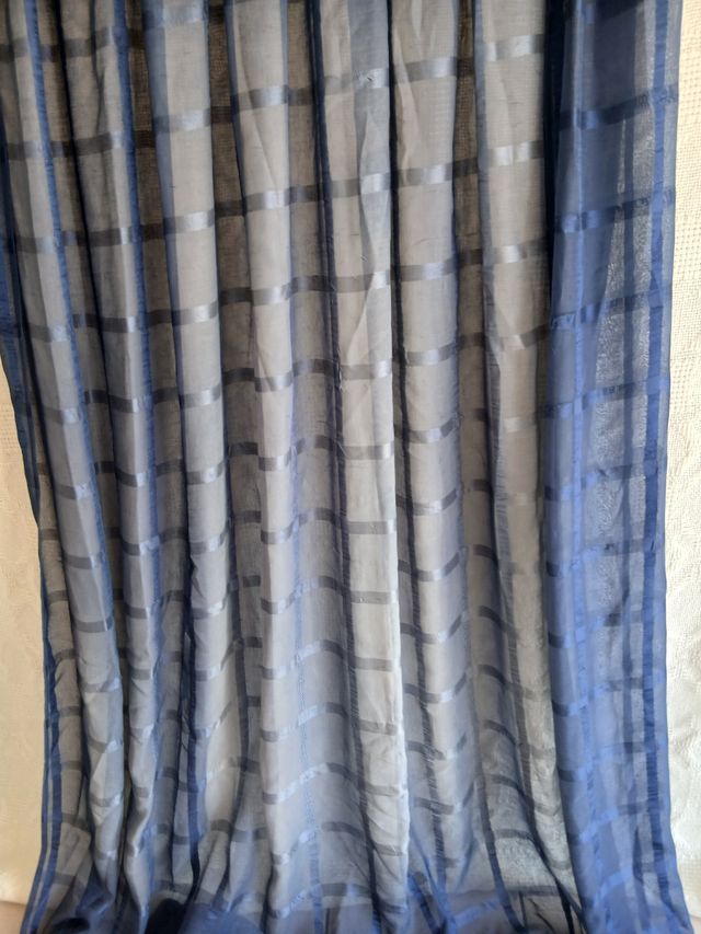 Tenda blu trasparente 95x260 cm