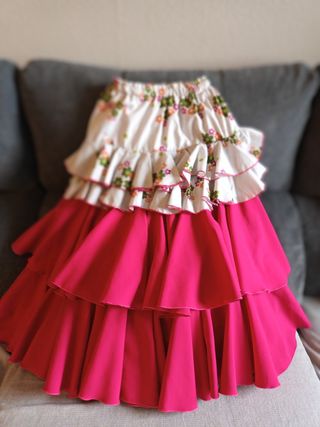 Varios articulos.Traje Flamenco niña lunares rojo-