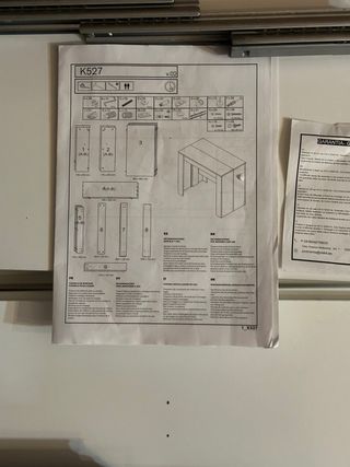 Mesa extensible Kiona blanca.